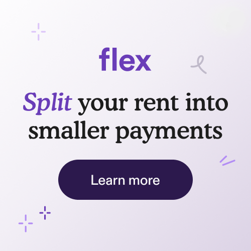 Flex: Split your rent into smaller payments badge